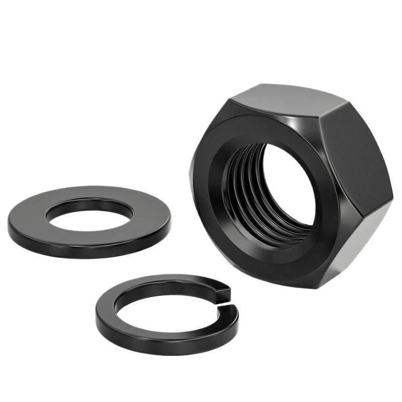 8.8级高强度六角螺母螺丝帽平垫片弹垫套装组合MM2M3M4M5M6M8-M30 - 图3