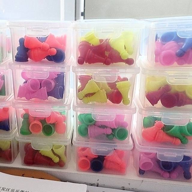 Building block pellet finishing box parts transparent storage box