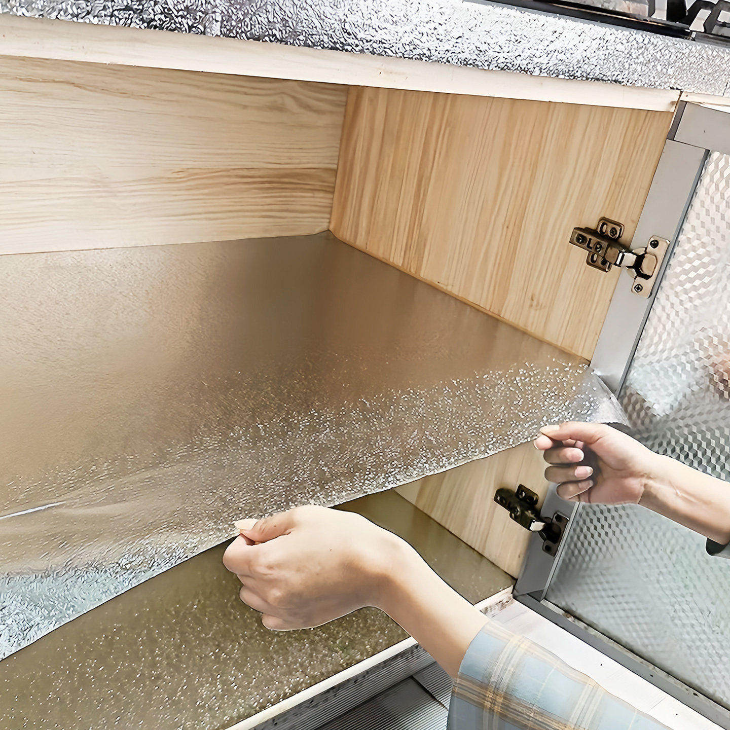 加厚厨房防油贴纸耐高温自粘铝箔纸橱柜台面防水防潮墙贴壁纸,淘宝优惠券,粉丝福利购,淘宝优惠卷