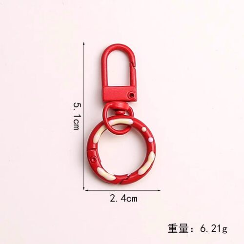 彩色钥匙扣挂件可爱卡通公仔包包挂饰情侣钥匙链圈环扣圈环扣圈 - 图0