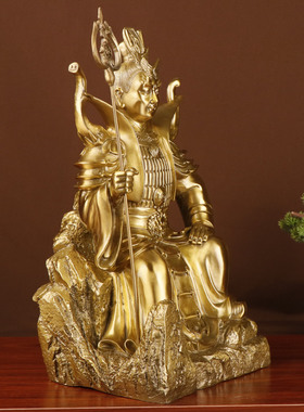 杨铜记 石敢当人物  泰山石神象 神像摆件 铜石敢当坐像石敢当