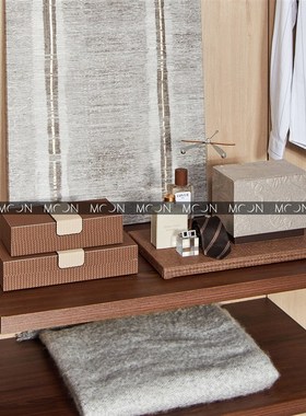 MOON慕空间样板房衣帽间收纳盒首饰盒摆件售楼部展厅软装饰品道具