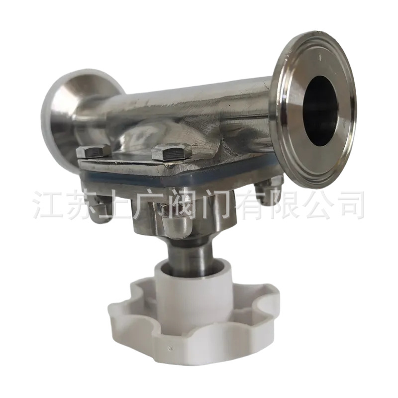 G81F-16RL快装隔膜阀316L不锈钢食品卫生级直通快开卡盘式卡箍膜 - 图1