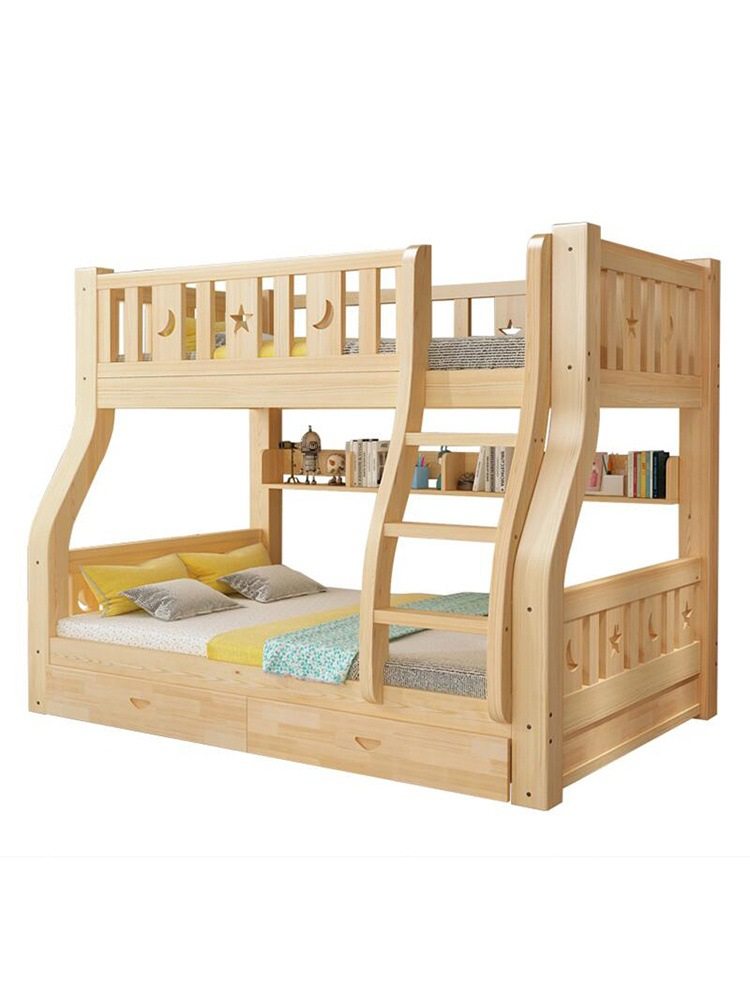 实木上下床双层床两层高低床双人床上下铺木床儿童床子母床组合床,淘宝优惠券,粉丝福利购,淘宝优惠卷