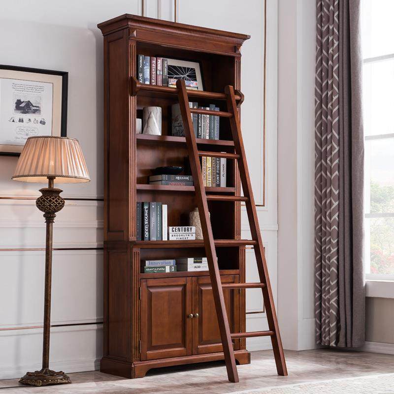 美式实木书柜组合靠墙简易置物架欧式书房书架储物柜展示整装书橱,淘宝优惠券,粉丝福利购,淘宝优惠卷