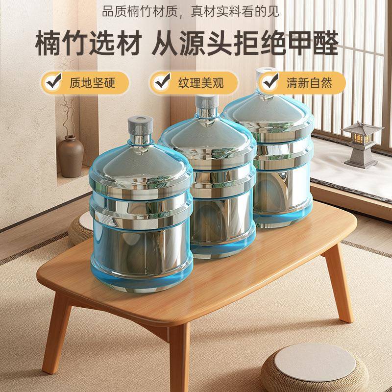 折叠喝飘可窗茶家用客厅阳台坐地茶桌日式榻榻米小CRI桌几子炕桌 - 图2