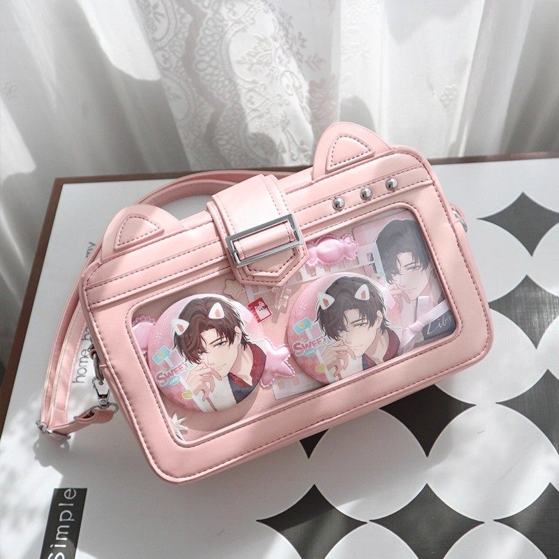 【猫罐罐】猫耳小容量痛日常百搭斜挎通勤小食量吧唧二次元痛包女,淘宝优惠券,粉丝福利购,淘宝优惠卷