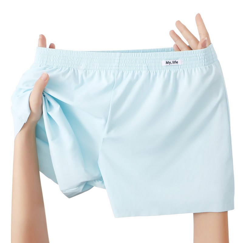 男士冰丝无痕内裤冰感舒适清爽透气亲肤家居服一裤三穿速干阿罗裤 - 图0