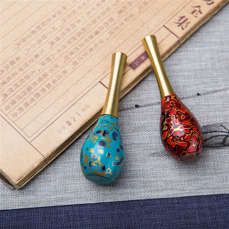 传统漆器手工艺品花插古风香插书房小摆件室内便携熏香小花器 - 图0