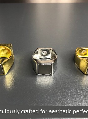 福字强磁戒指男款磁吸膜普通麻将戒指男女号贴膜专用带钻磁铁戒指