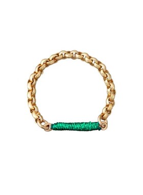 草长莺飞小众设计手工编织缠丝五彩链条戒指轻奢简约个性食指戒女