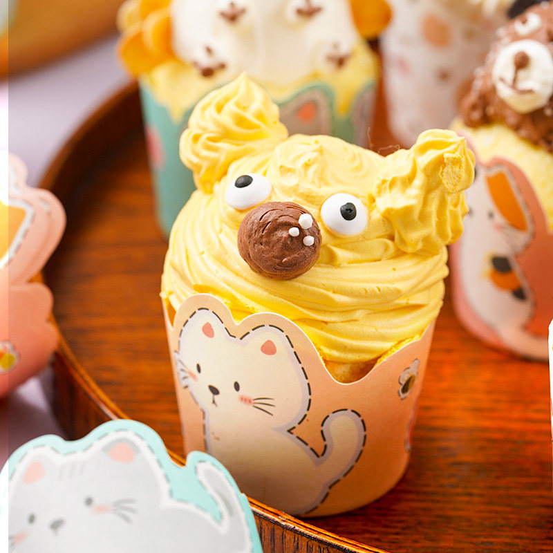 展艺猫咪纸杯蛋糕纸杯烤箱专用空气炸锅耐烤戚风纸托烘焙工具,淘宝优惠券,粉丝福利购,淘宝优惠卷