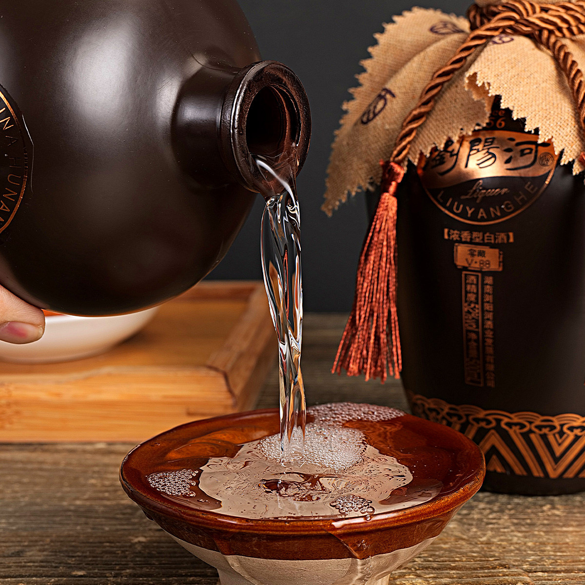 浏阳河窖龄V88酱香型 白酒53度500ml*6瓶整箱纯粮食酒正宗送礼