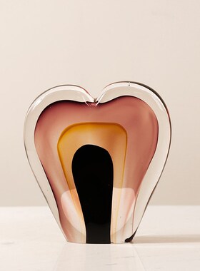 轻奢混彩琉璃艺术摆件现代简约客厅酒店样板间博古架桌面装饰送礼