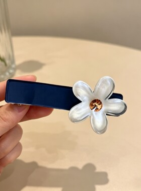 韩国蓝色花朵甜美精致鸭嘴夹