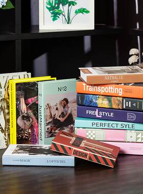 假书摆件家居装饰品北欧风简约现代书柜创意客厅软装仿真书装饰书