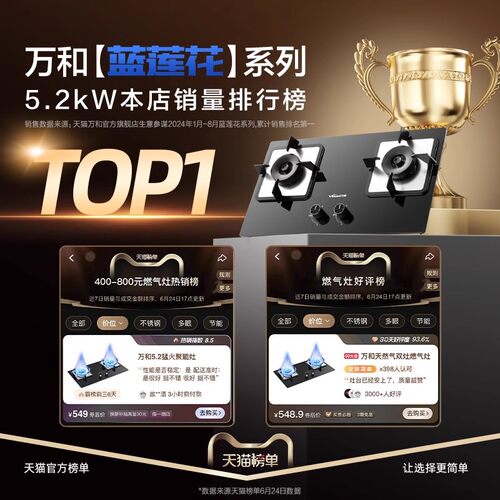 万和天然气燃气灶液化气煤气猛火灶具家用嵌入式官方旗舰店B9LB9S - 图0