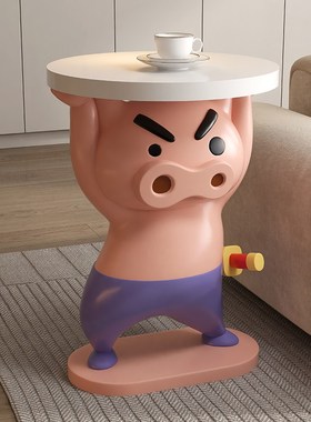 卡通肥嘟嘟左卫门客厅沙发电视柜旁边落地边几床头柜软装饰品摆件