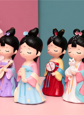 速发古风唐小媚摆件孩陜西西安文创纪念品人偶中国风模型兵马俑