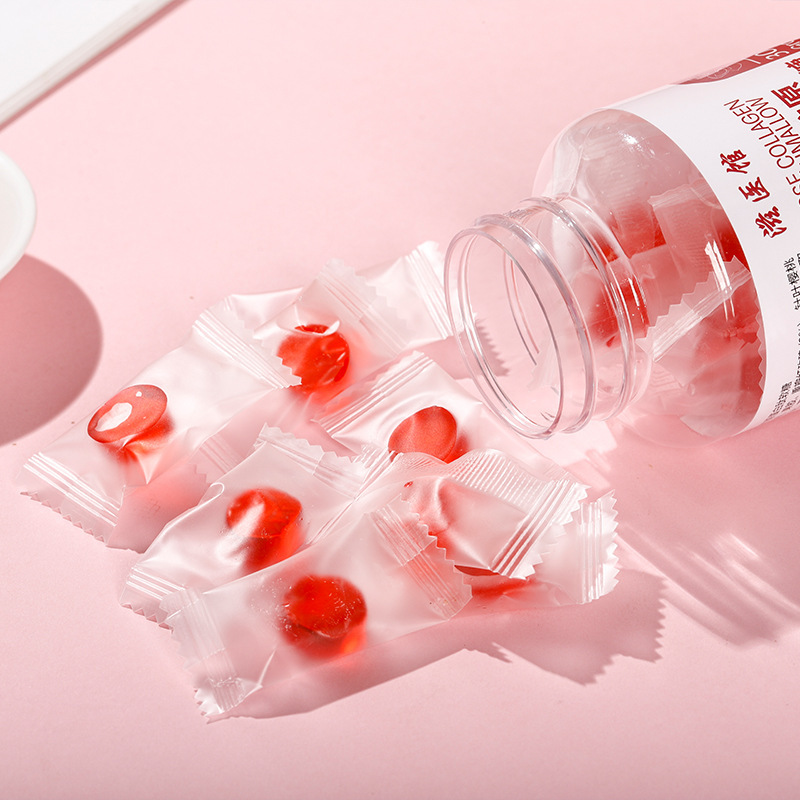 【8瓶】玫瑰胶原蛋白肽软糖30粒装凝胶糖果玫瑰胶原蛋白肽