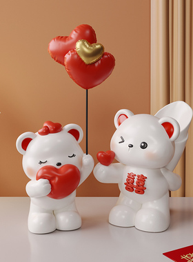 结婚摆件实用新人婚房卧室布置捧花桌面装饰品新婚送闺蜜订婚礼物