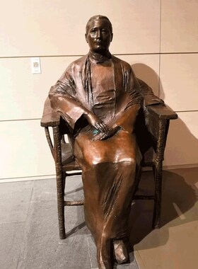 定制大型抽象雕塑铸铜创意艺术品玻璃钢仿铜人物雕像博物馆摆件