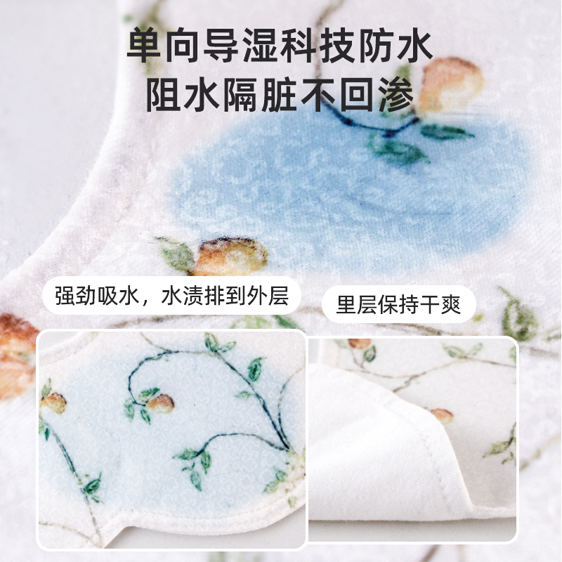 呵儿特宝宝纯棉围嘴速干口水巾秋冬a类新生婴儿小月龄防吐奶围脖
