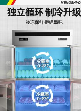 商用冰柜展示柜厨房冷柜立式冰箱大容量双门全玻璃门冷藏保鲜