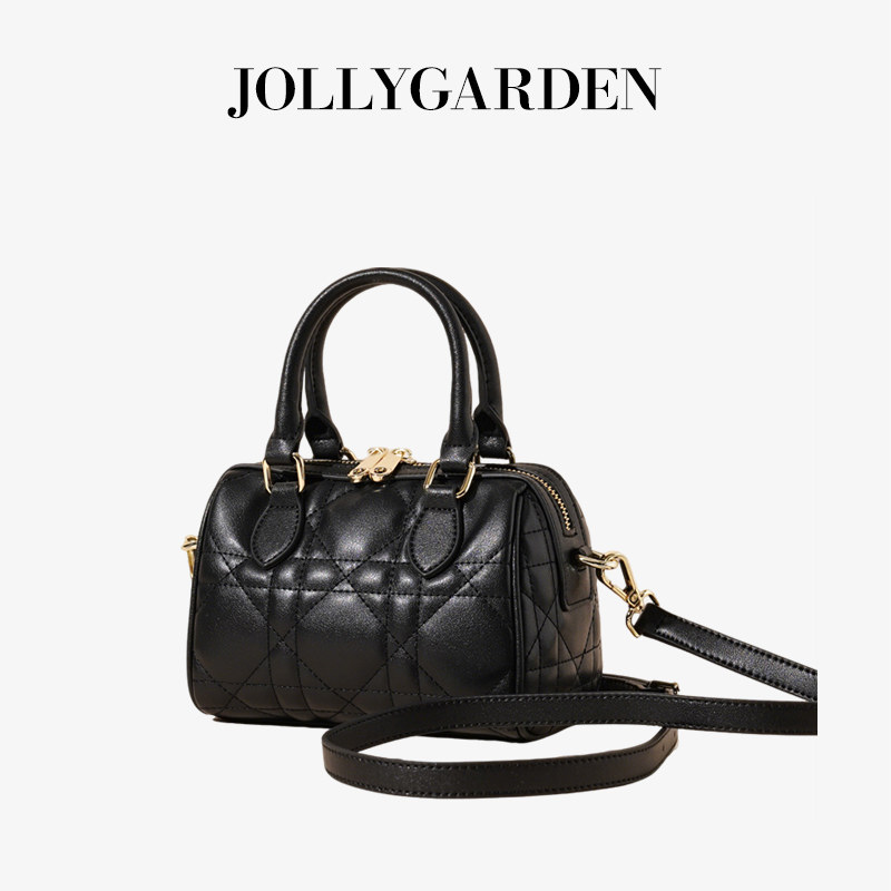 JOLLY GARDEN【星夜】新款时尚菱格小方包手提单肩斜挎保龄球包女,淘宝优惠券,粉丝福利购,淘宝优惠卷