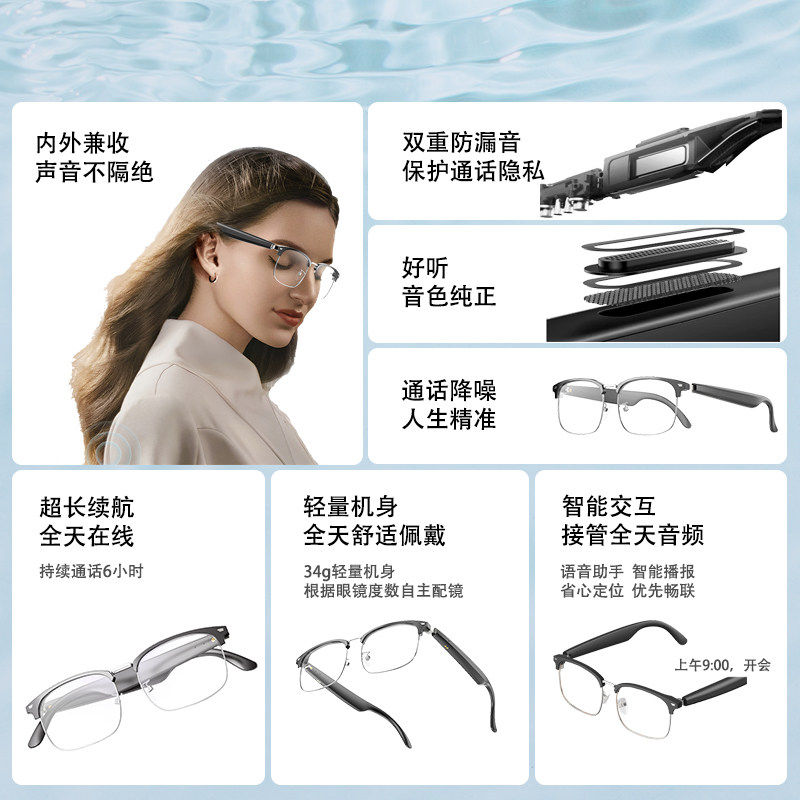 科大讯飞智能翻译眼镜耳机黑科技实时英语翻译蓝牙智能眼镜防漏音,淘宝优惠券,粉丝福利购,淘宝优惠卷