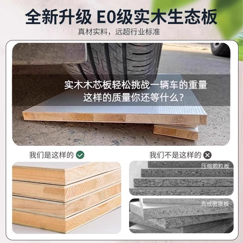 实木ENF大衣柜家用卧室推拉门柜子2025新款爆款现代简约衣橱定制 - 图0