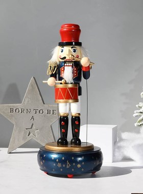 胡桃夹子士兵摆件木偶音乐盒八音盒儿童房生日礼物新年桌面装饰品