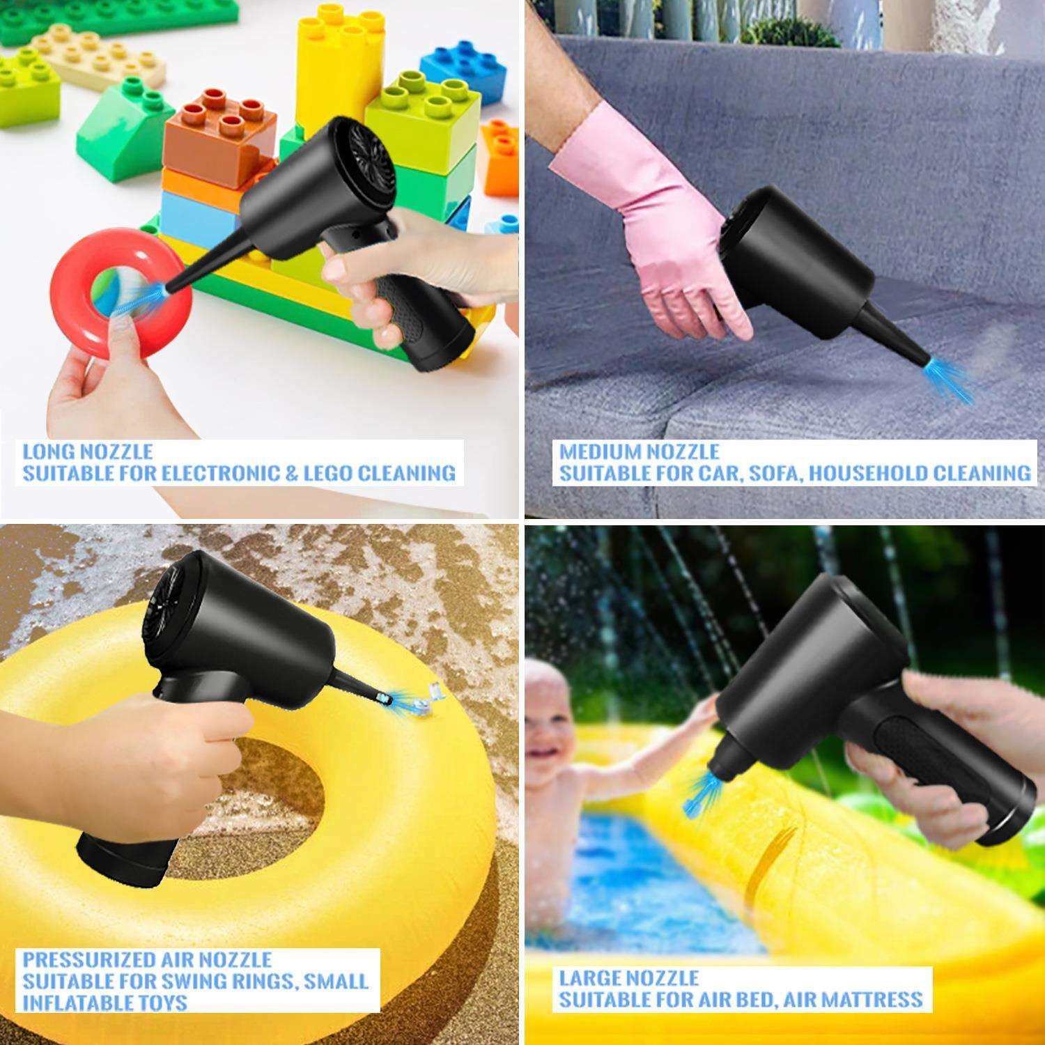 Cross-border portable dust blower handheld wireless dust blower motorcycle home dual-purpose keyboard chassis high-power dust blower factory