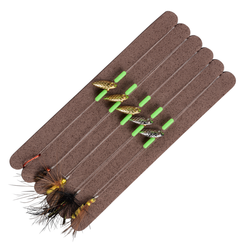 路亚飞蝇钩瓜子亮片钓组套装钓翘嘴白条马口专用淡水微物毒蚊假饵 - 图3