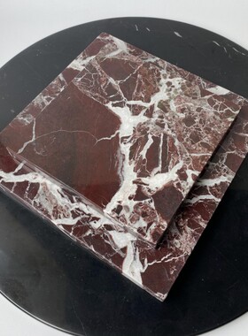 大理石紫红色音频减震垫板扬声器低音炮减震板雕塑工艺品装饰底座