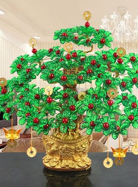 发财树diy材料包手工串珠制作相框摆件龙工艺品编织成人摇钱树