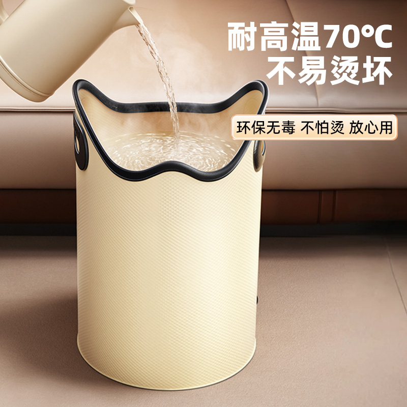 泡脚桶可折叠保温养生洗脚盆高深过小腿家用足浴盆便携式泡脚神器 - 图3