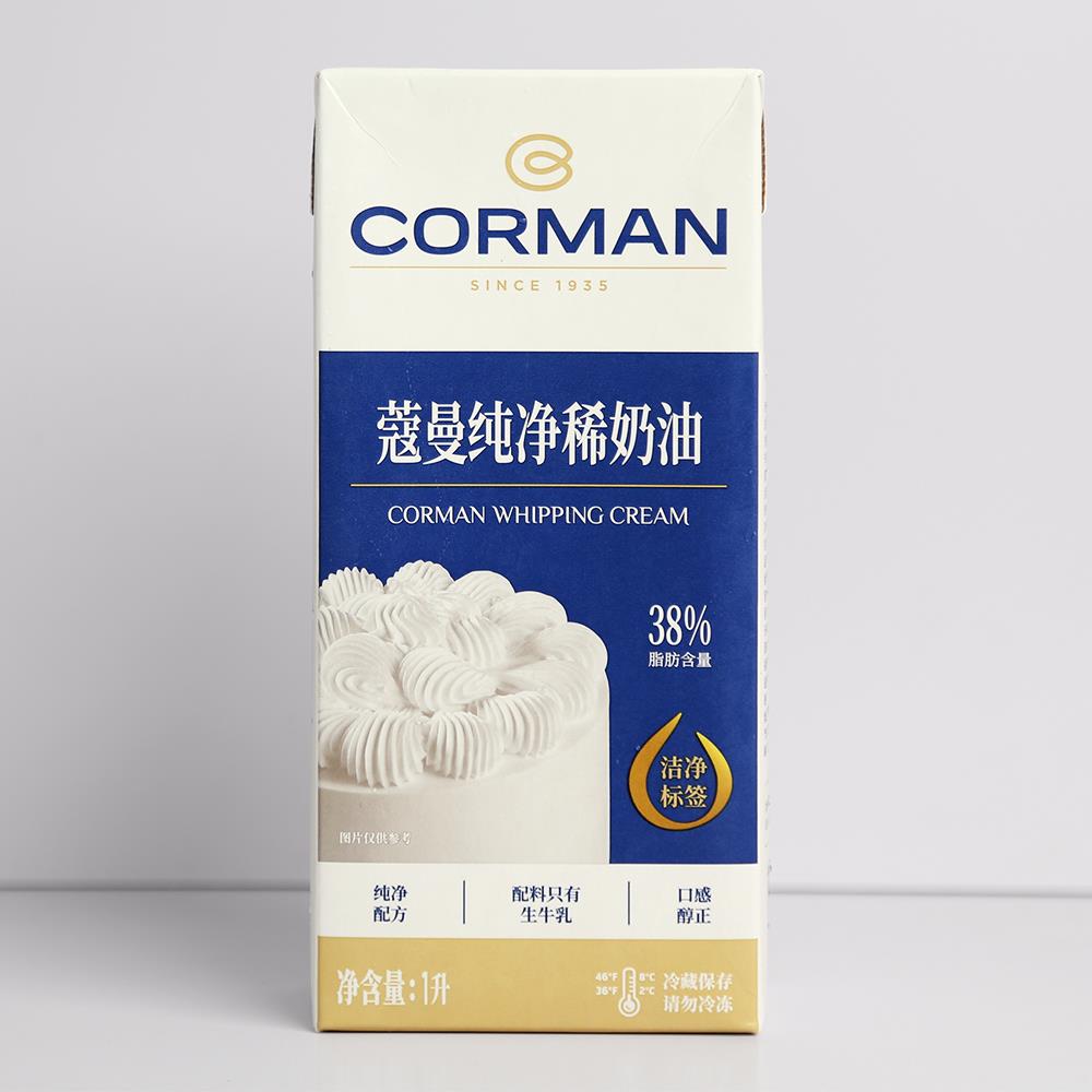 蔻曼38%纯净稀奶油1L*12盒蛋糕裱花动物奶油甜品用烘焙寇曼淡奶油 - 图2