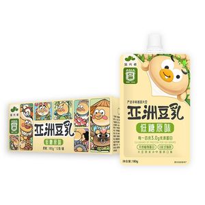 Asia/亚洲0糖低糖豆乳植物蛋白180g*12袋装
