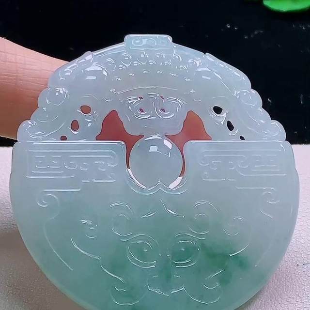 Myanmar Jadeite Double Dragon Jade Pendant Natural Jade A Product