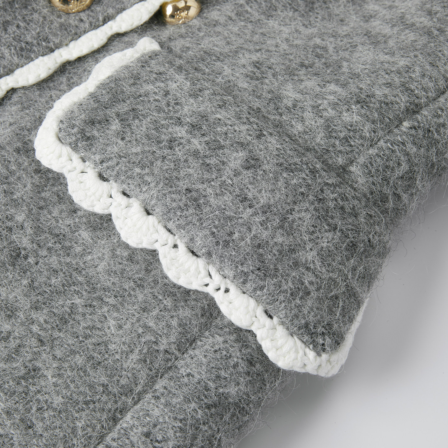 Eimismosol2026新款撞色粗花呢花边短外套女修身中长保暖上衣,淘宝优惠券,粉丝福利购,淘宝优惠卷