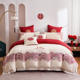 Wedding four-piece b-set bedding pure cotton quilt cover bed sheet wedding J wedding cotton big red quilt simple