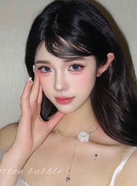 超仙网纱玫瑰花朵长项链可抽拉