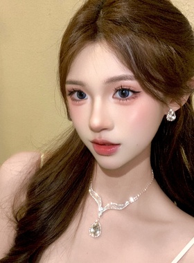 千金水滴项链公主生日礼服配饰