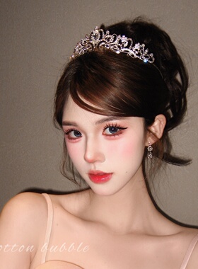 公主芭比生日水晶皇冠头饰女