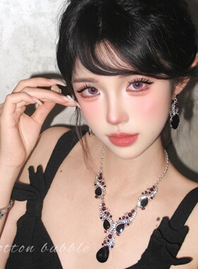 欧美夸张镶钻水滴项链耳环套装