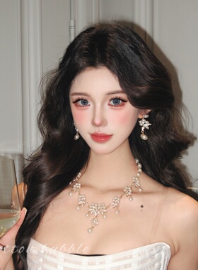 法式复古千金珍珠项链晚礼服配饰