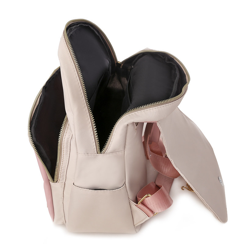 双肩包2020年新款女简约防盗超火韩版百搭明星同款背包时尚牛津布