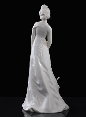 花之梦寒香德化陶瓷仕女明清古典人物邱玉珍大师赞梅白瓷收藏摆件