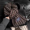 Blue British plaid imitation cashmere high-end scarf